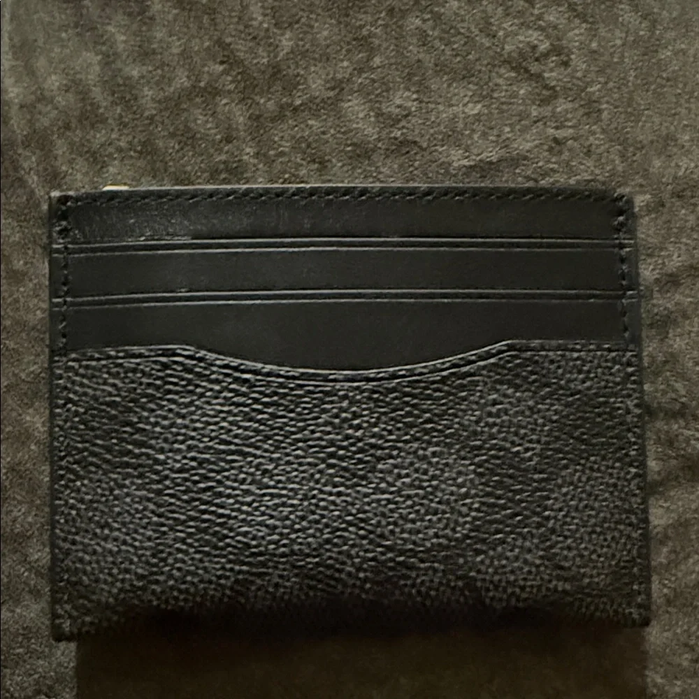Coach Black Leather Card Case - Picture 2 of 2